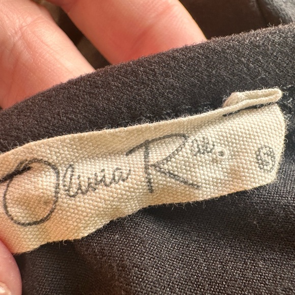 Olivia Rae Basic Side Tie Black Tee - Picture 7 of 9